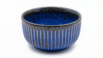 Kath N Clay Glam Blue Ceramic Bowls Set of 2 (500 ml Each) | Handmade Stoneware Serving Bowls for Snacks, Rice, Dal, Salad, Noodles, Fruits & Maggi | Microwave & Dishwasher Safe