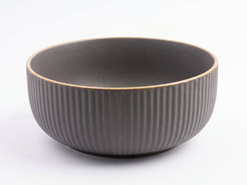Kath N Clay Handmade Stoneware Pasta Plate Set of 2, black Ceramic Pasta Bowls with golden rims, Deep Dinner Serving Plates for Pasta, Soup, Salad & Ramen, Microwave & Dishwasher Safe Premium Tableware